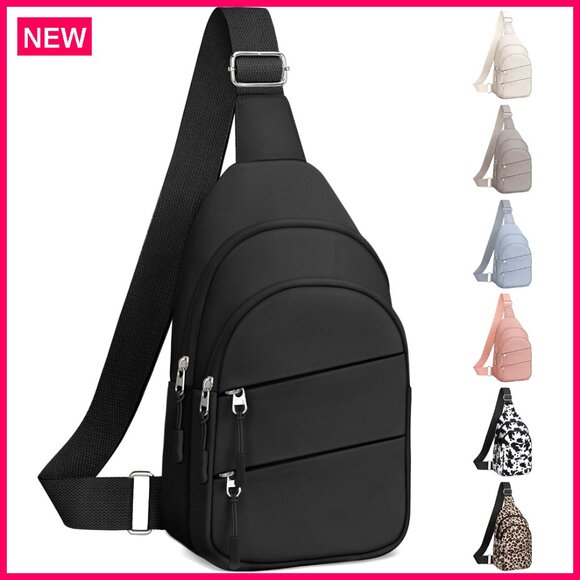 Handbags - Lightweight Anti-Theft Sling Backpack, 5-Pocket Daypack for Hiking Travel